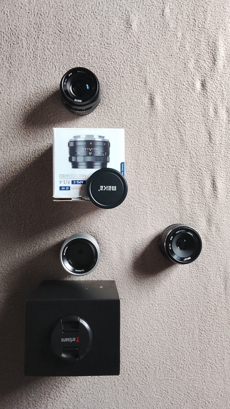 Micro Four thirds lenzen. 35/25 en 55mm. Meike Artisans., Overige merken, Verzenden, Micro Four Thirds, Groothoeklens