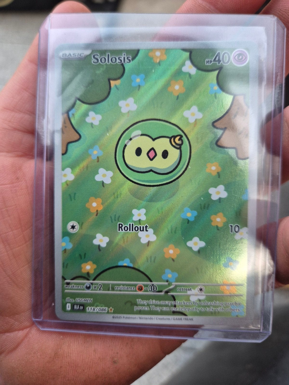 Pokémon Kaart Solosis 118/086 Basic HP40 Foil, Ophalen, Zo goed als nieuw, Losse kaart, Foil
