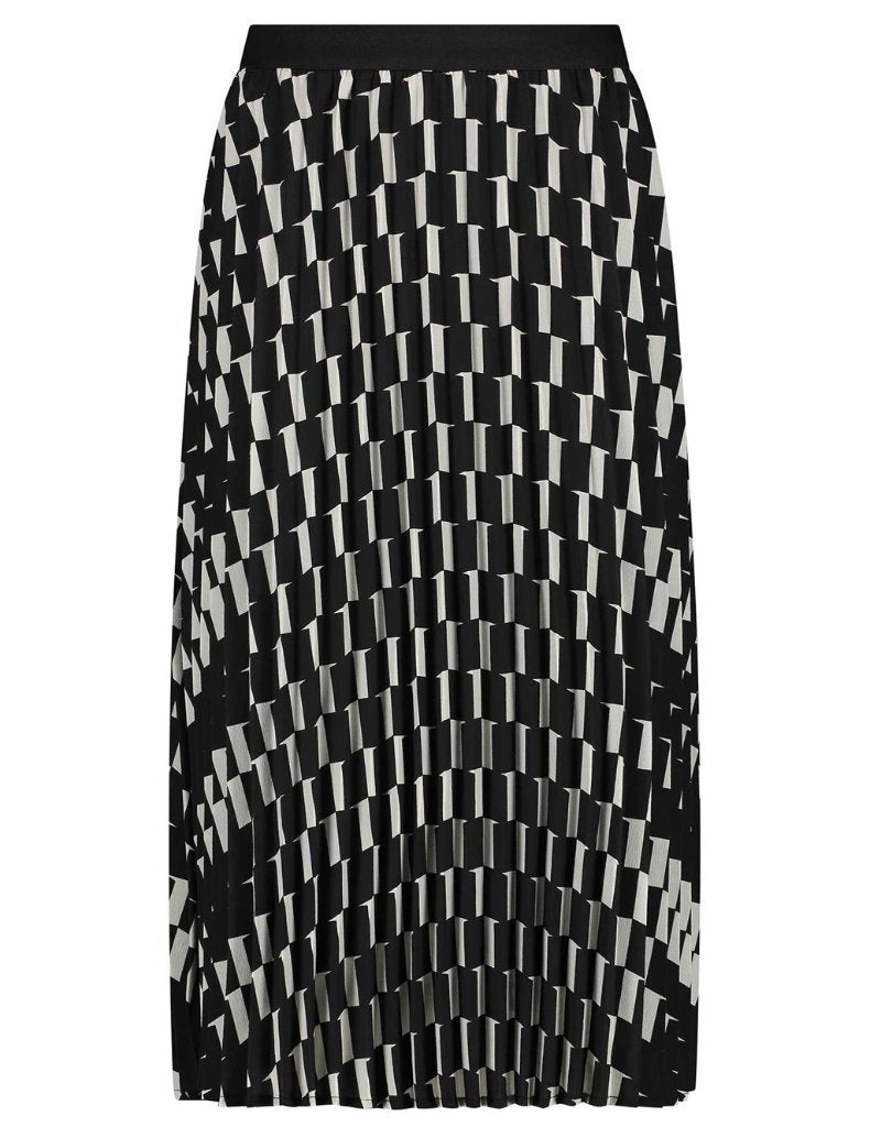 Tramontana prachtig zomerrokje met grafische print maat M, Maat 38/40 (M), Tramontana, Zwart, Nieuw