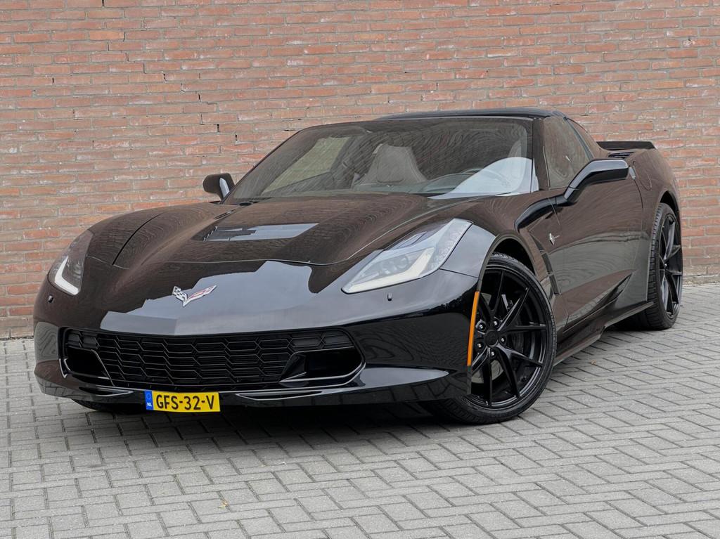 Chevrolet USA Corvette C7 6.2 Stingray Z51 3LT Targa - Leder, Auto's, Chevrolet, Automaat, Euro 5, Achterwielaandrijving, Gebruikt