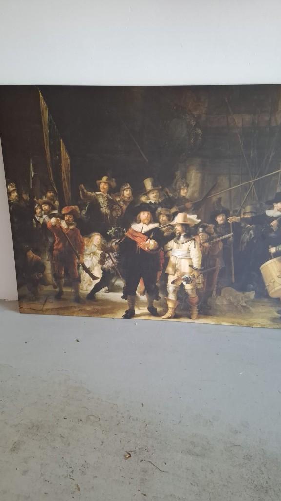 Schilderij nachtwacht, Ophalen