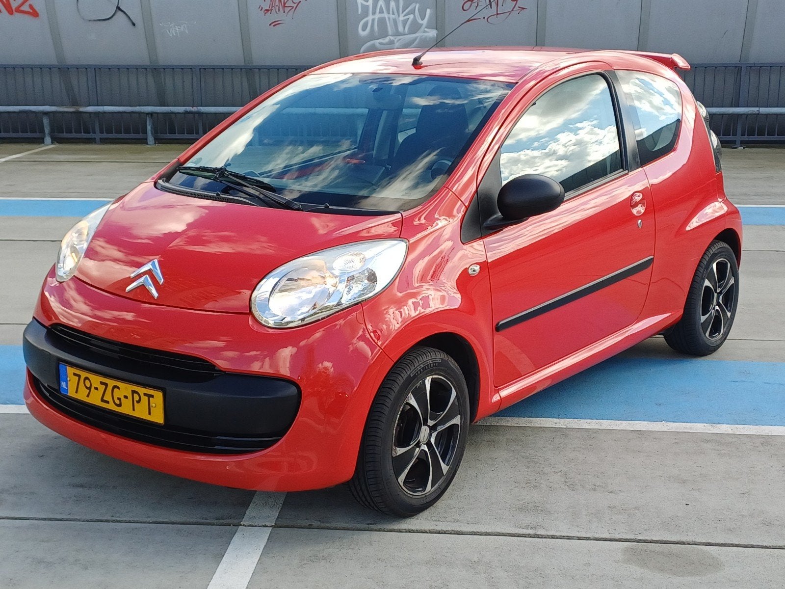 Citroën C1 1.0 3-DRS 2008 Rood Airco, Voorwielaandrijving, 4 stoelen, C1, 68 pk