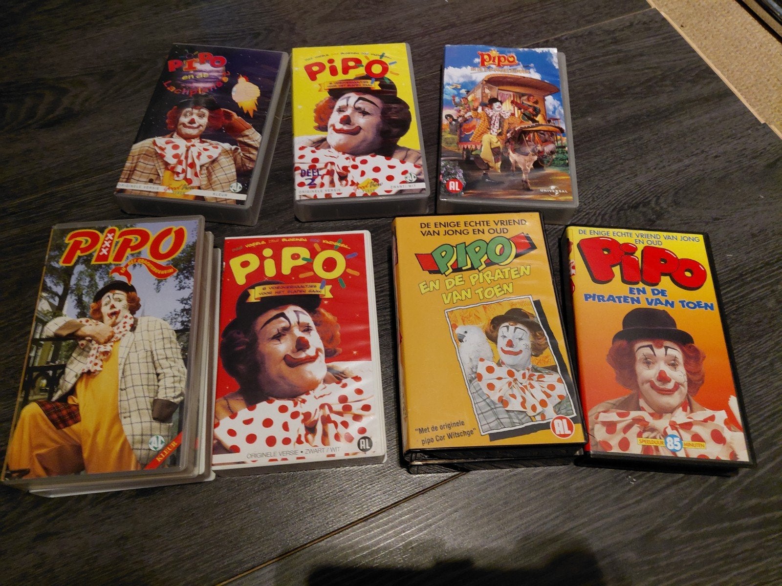 7 video's van Pipo De Clown, Cd's en Dvd's, Alle leeftijden, Ophalen of Verzenden, Gebruikt, Kinderprogramma of -film