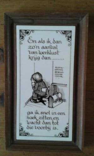 Teksttegeltje voor op de wc, Tegeltje, Ophalen of Verzenden, Zo goed als nieuw, Steen/keramiek