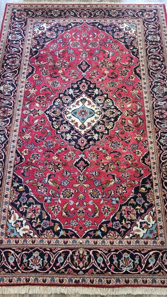 Prachtig handgeknoopt perzisch tapijt. Kashan XL 309x199CM., Tapijt, 200 cm of meer, Ophalen of Verzenden, Zo goed als nieuw