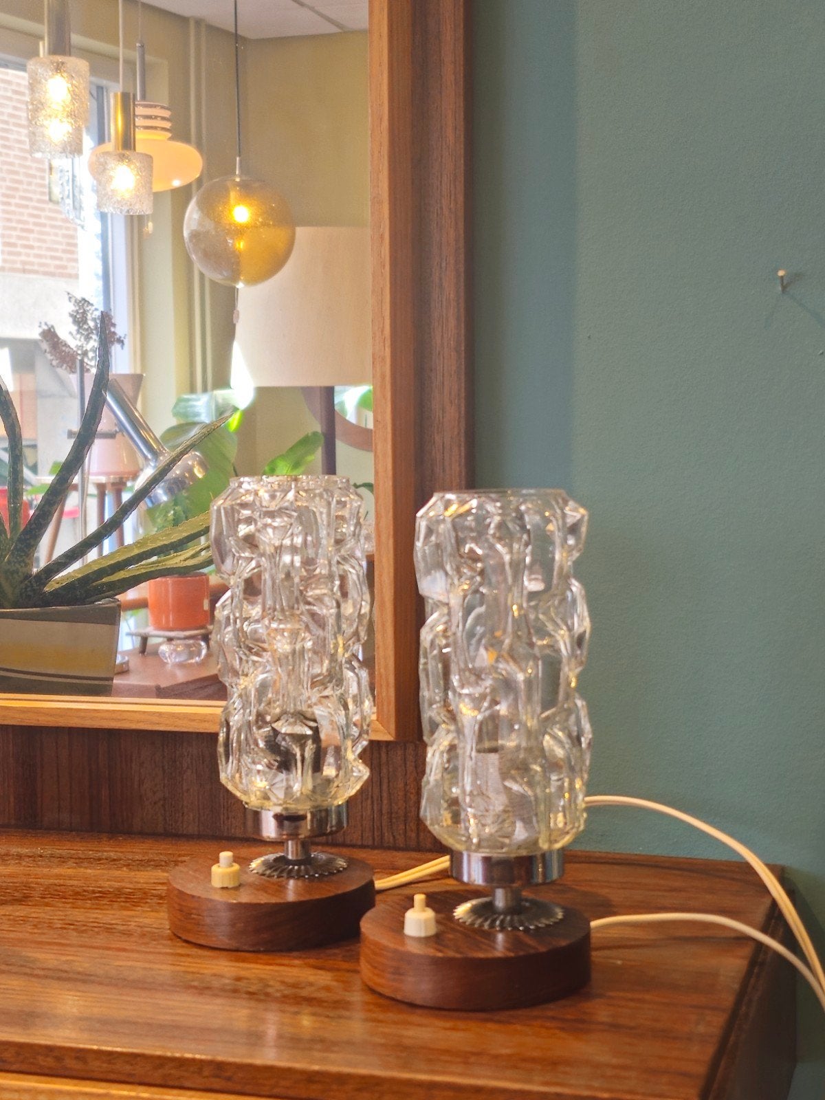 Vintage Jaren '60/'70 Bedlampjes Tafellamp Bedlamp Bed Lamp, Antiek en Kunst, Ophalen of Verzenden