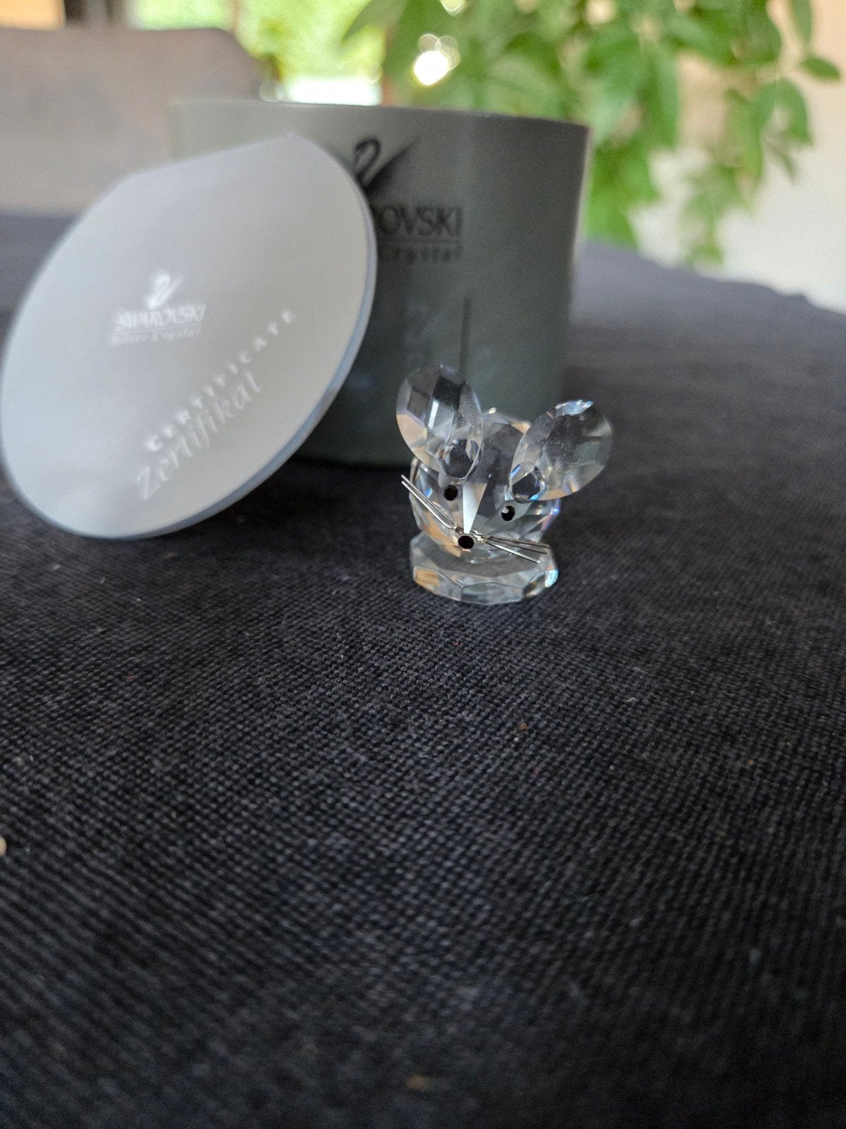 Swarovski Kristal Muis Figuurtje met Certificaat, Ophalen of Verzenden, Zo goed als nieuw, Figuurtje
