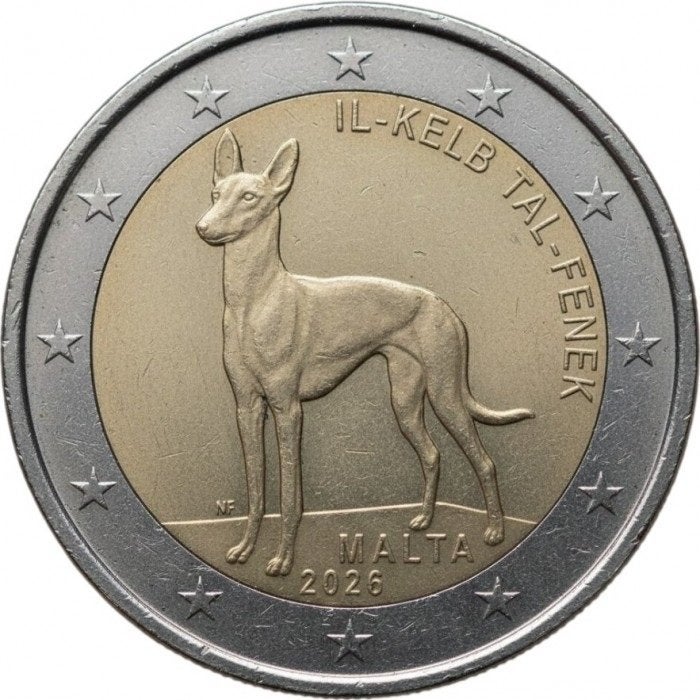 2 Euro Malta 2026 - Farao Hond - UNC, Verzenden, Malta, 2 euro, Losse munt