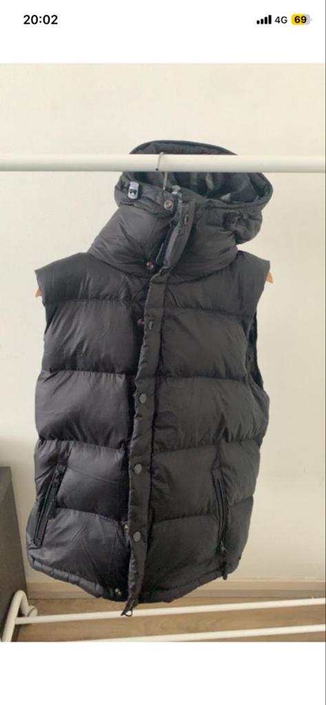 Burberry Puffer Jas Zwart met Afneembare Mouwen, Ophalen of Verzenden, Zo goed als nieuw, Zwart