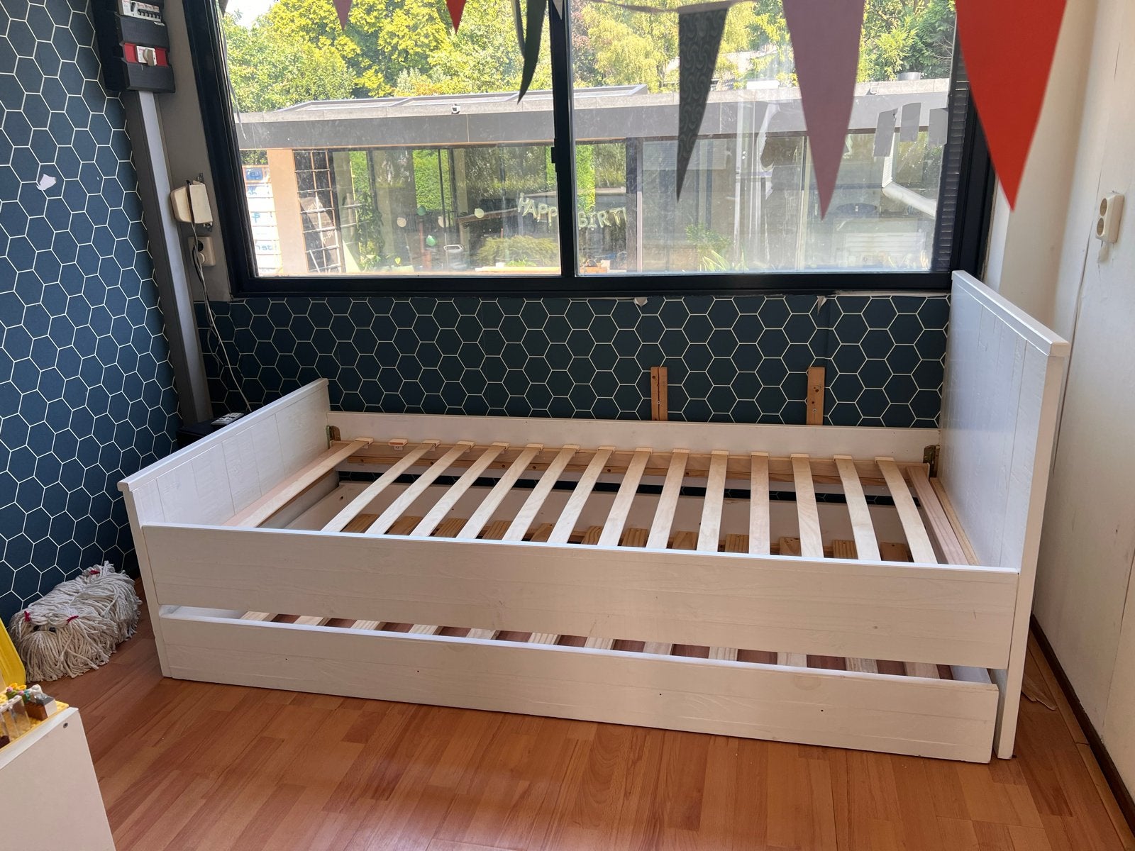 Coming Kids Salty bed met onderschuifbed, Ophalen, 85 tot 100 cm, Gebruikt, Lattenbodem