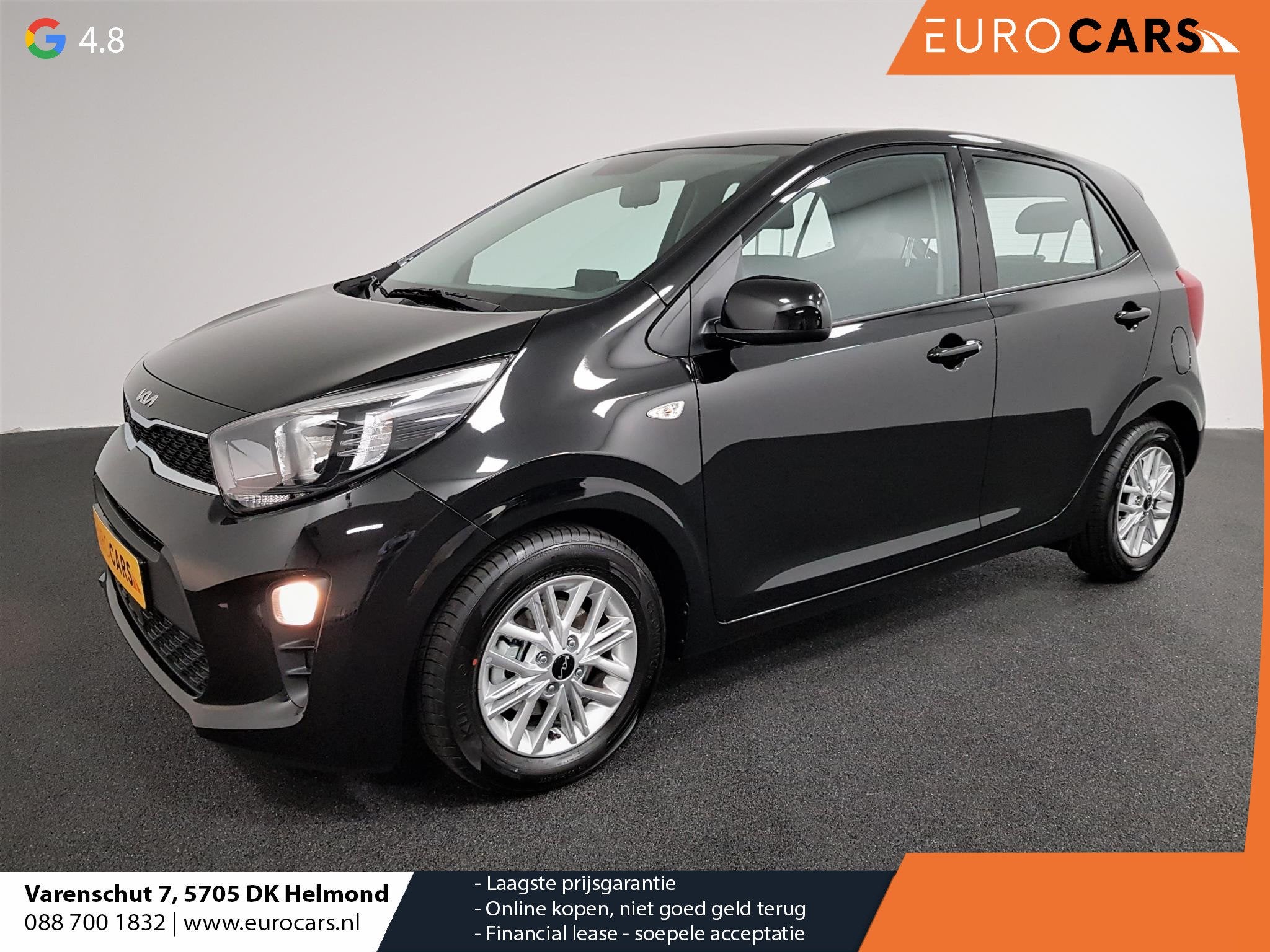 Kia Picanto 1.0 DPi Automaat DynamicLine Navigatie Airco Cam, Auto's, Kia, 877 kg, Stof, Gebruikt, 4 stoelen