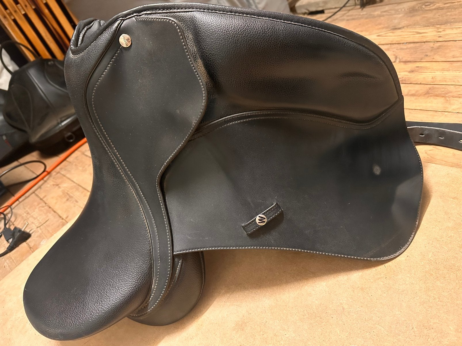 Ponyzadel wintec 15 inch, Dieren en Toebehoren, Ophalen of Verzenden, Zo goed als nieuw