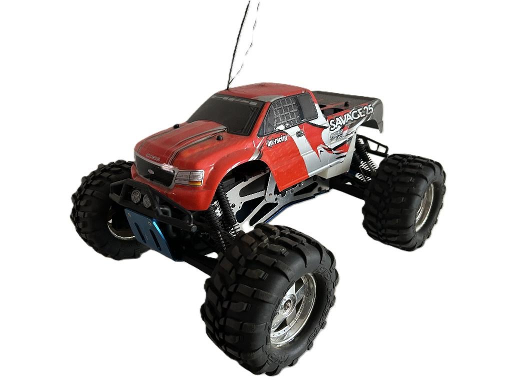 HPI Savage 25 1/8 nitro rc auto, Hobby en Vrije tijd, Gebruikt, Auto offroad, Ophalen of Verzenden, Nitro