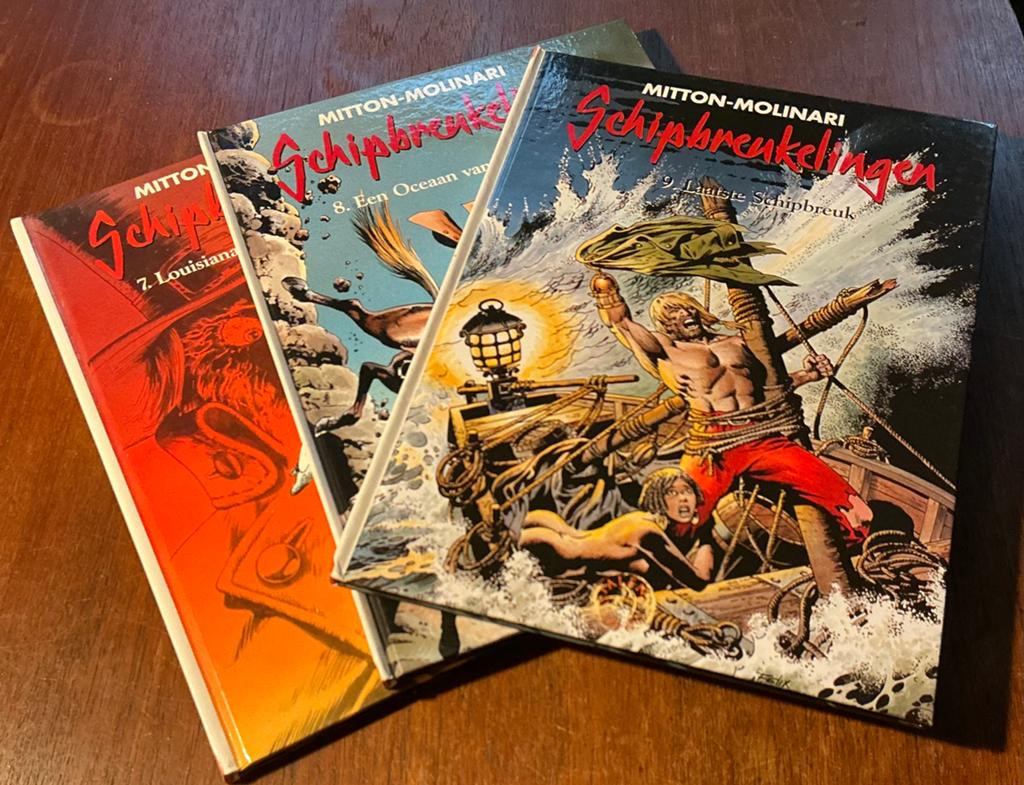 Mitton Schipbreukelingen - Deel 7, 8 en 9 Hardcover, Meerdere stripboeken, Ophalen of Verzenden, Gelezen