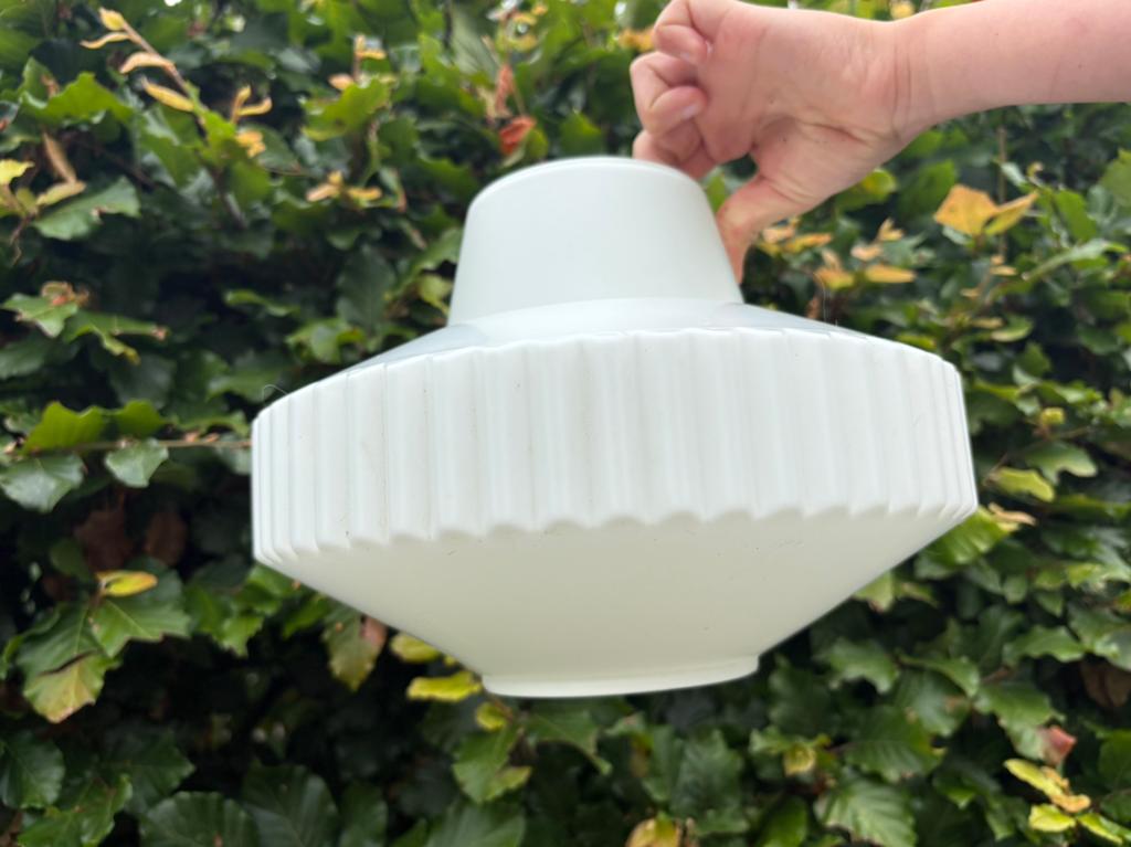 Vintage hanglamp Philips Louis Kalff opaalglas (alleen kap), Ophalen of Verzenden, Gebruikt, Glas, Minder dan 50 cm