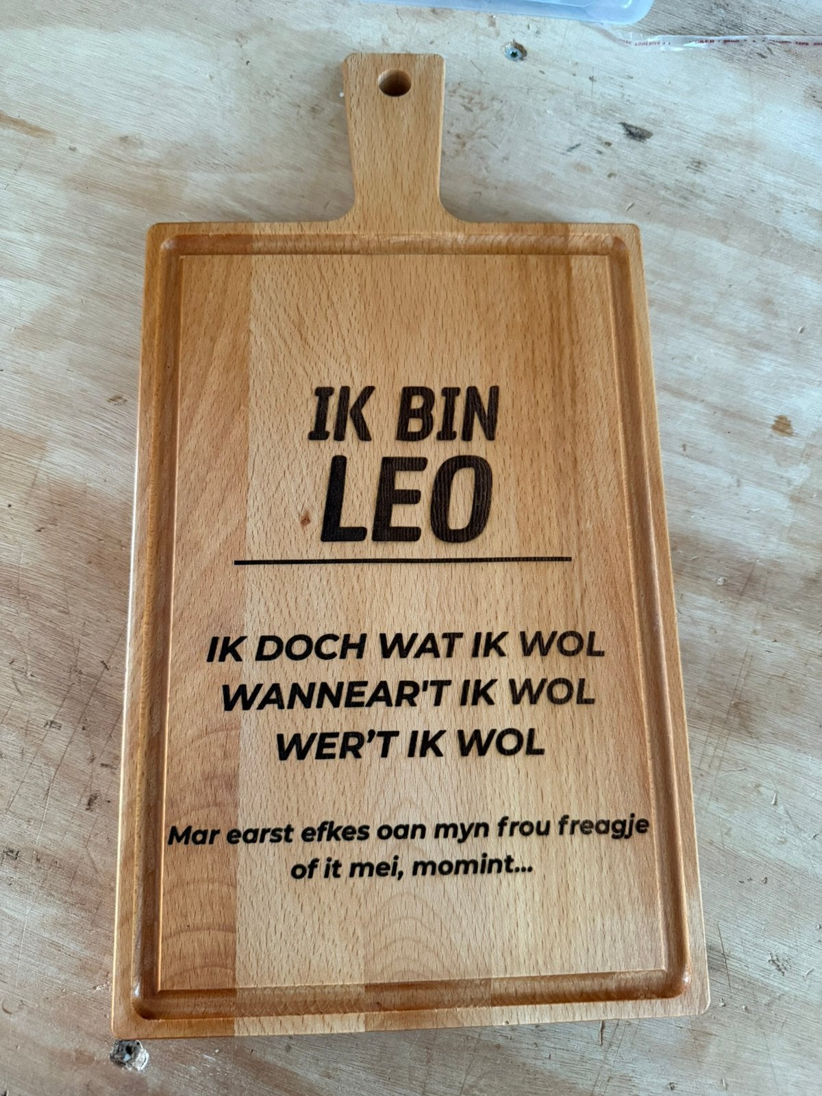 Borrelplank met Gravering - Eigen Naam mogelijk, Ophalen of Verzenden, Nieuw