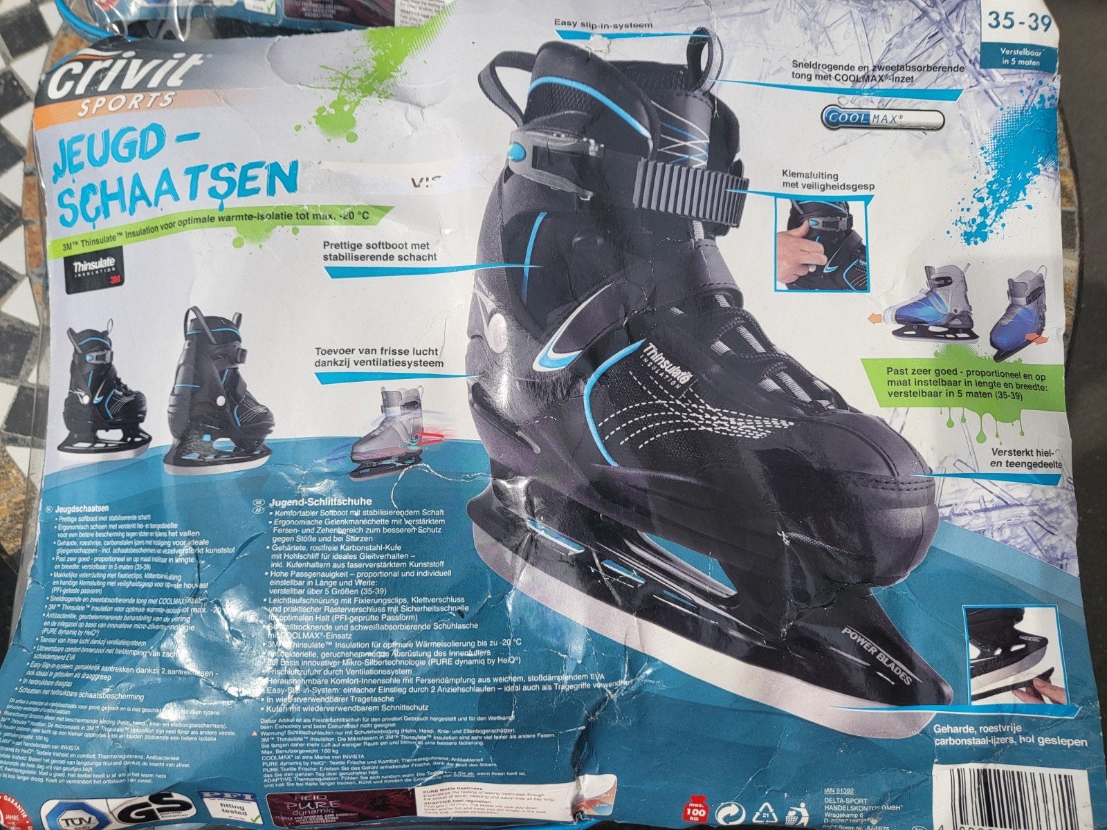 Crivit Jeugd Schaatsen - Verstelbaar Maat 35-39, Ophalen of Verzenden, Gebruikt, IJshockeyschaatsen, Overige merken