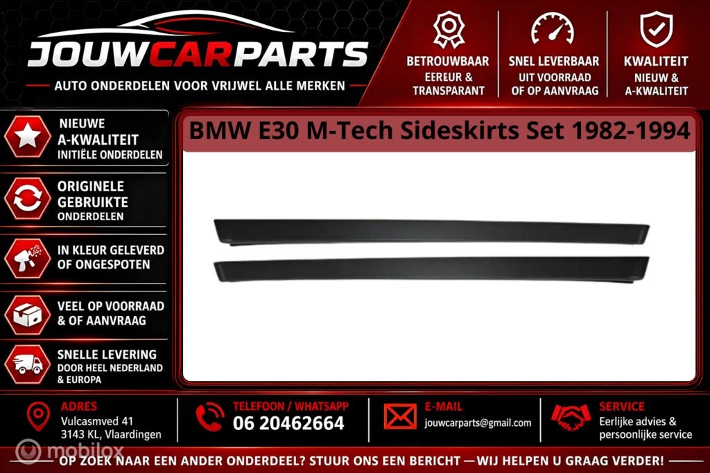 BMW E30 M-Tech Sideskirts Set 1982-1994, Sideskirt - set, Nieuw, Ophalen of Verzenden, BMW