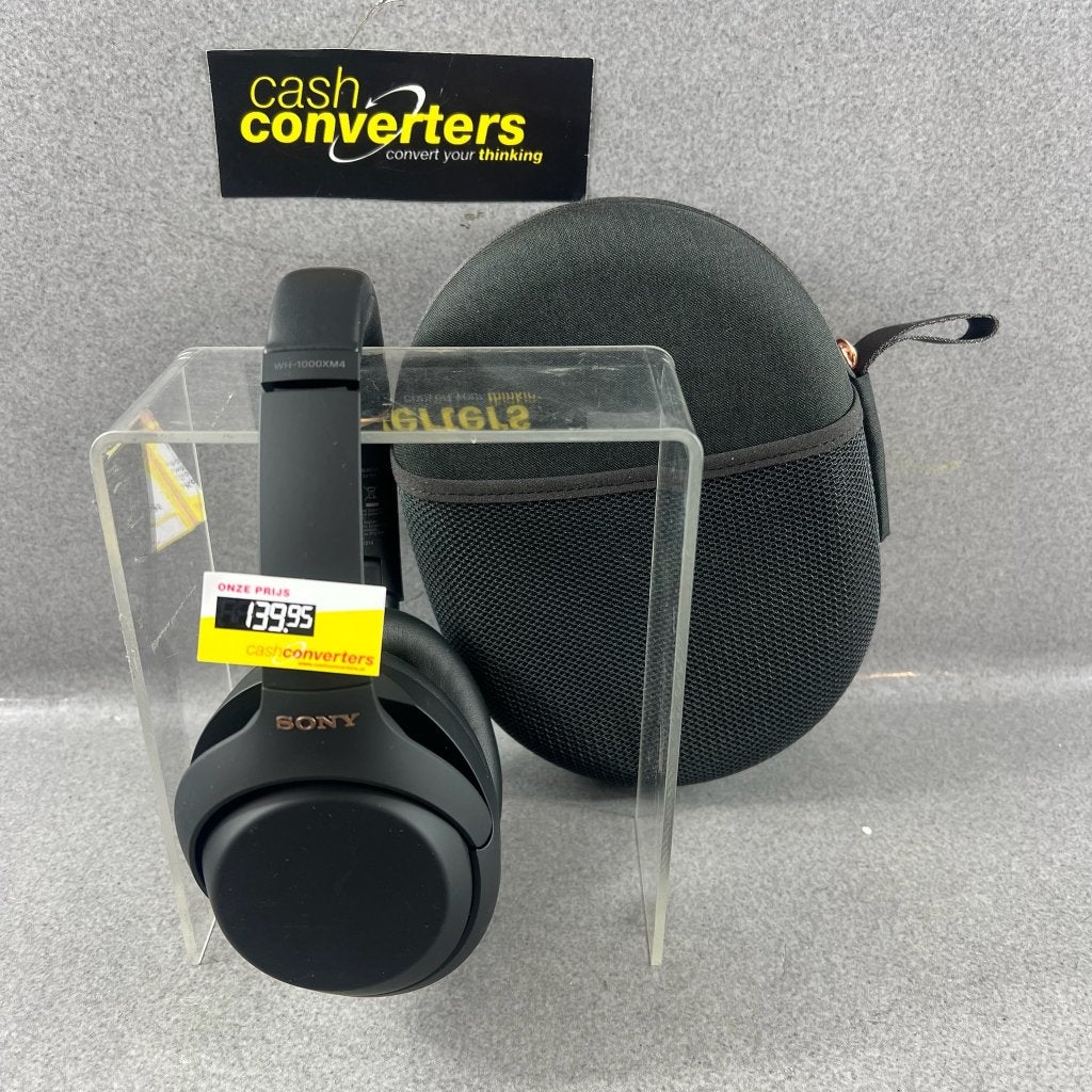 Sony WH-1000XM4 Koptelefoon | met hoes en kabels | 416980, Ophalen of Verzenden, Zo goed als nieuw, Zwart, Draadloos