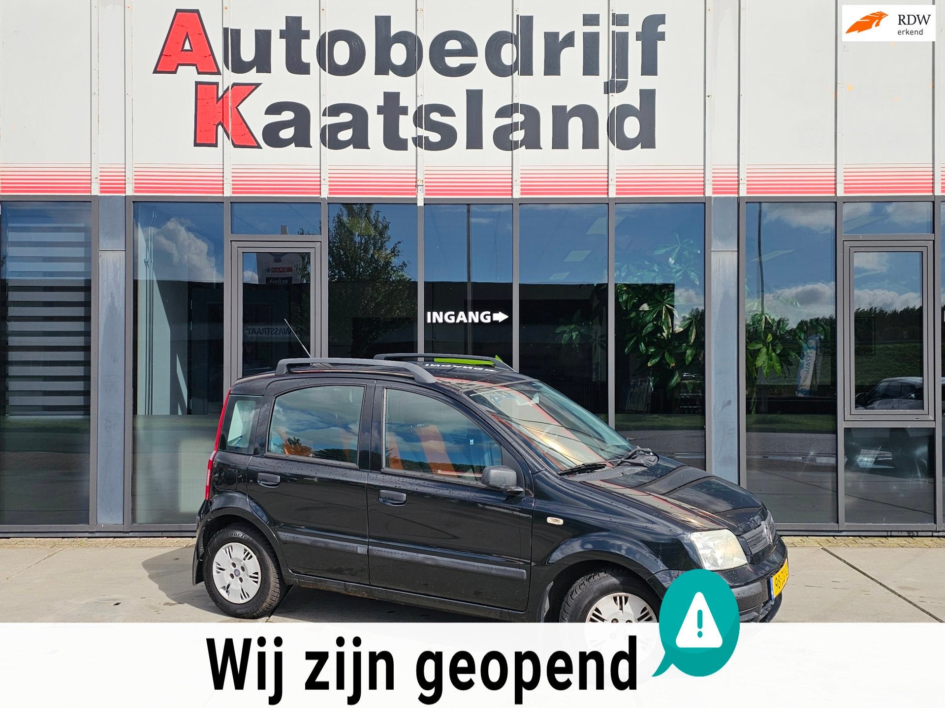 Fiat Panda 1.2 Dynamic - Trekhaak - Elek ramen, Voorwielaandrijving, Stof, Gebruikt, Zwart