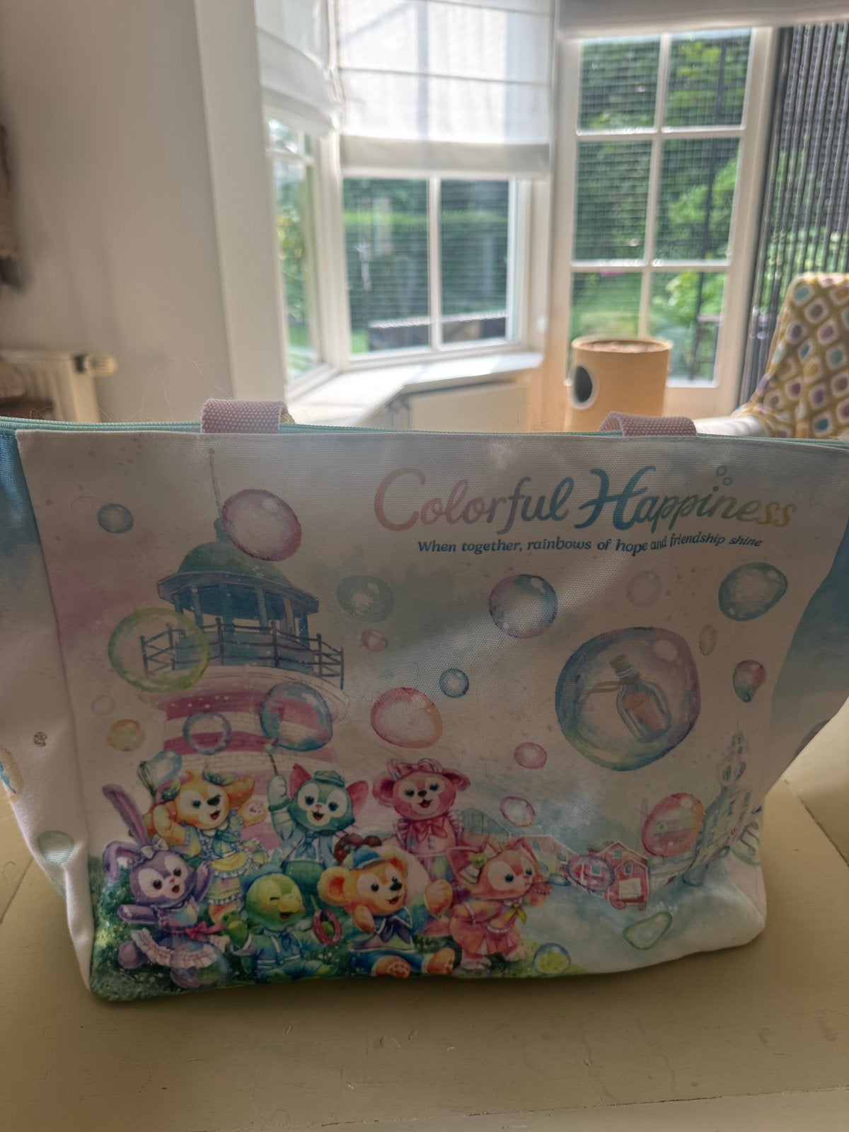 Tote Bag duffy and friends Colorful Happiness Disney sea, Verzamelen, Disney, Ophalen of Verzenden, Overige figuren, Nieuw, Tas, Koffer of Zak