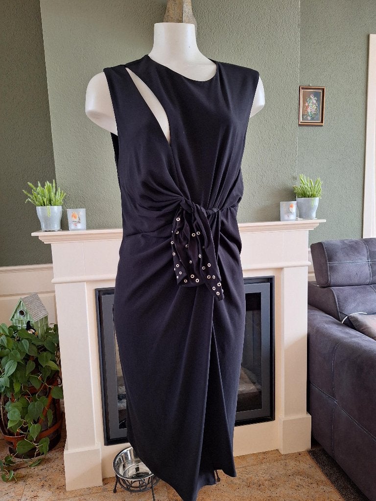 The Kooples zwart jurk jurkje L 42 44 LBD, Maat 38/40 (M), Verzenden, Zwart, Zo goed als nieuw