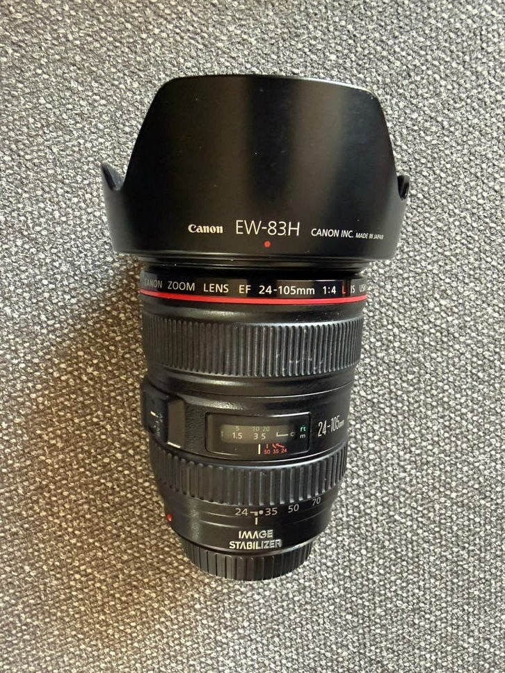 Canon EF 24-105 mm f/4 L IS USM, Audio, Tv en Foto, Fotografie | Lenzen en Objectieven, Ophalen, Zo goed als nieuw, Standaardlens