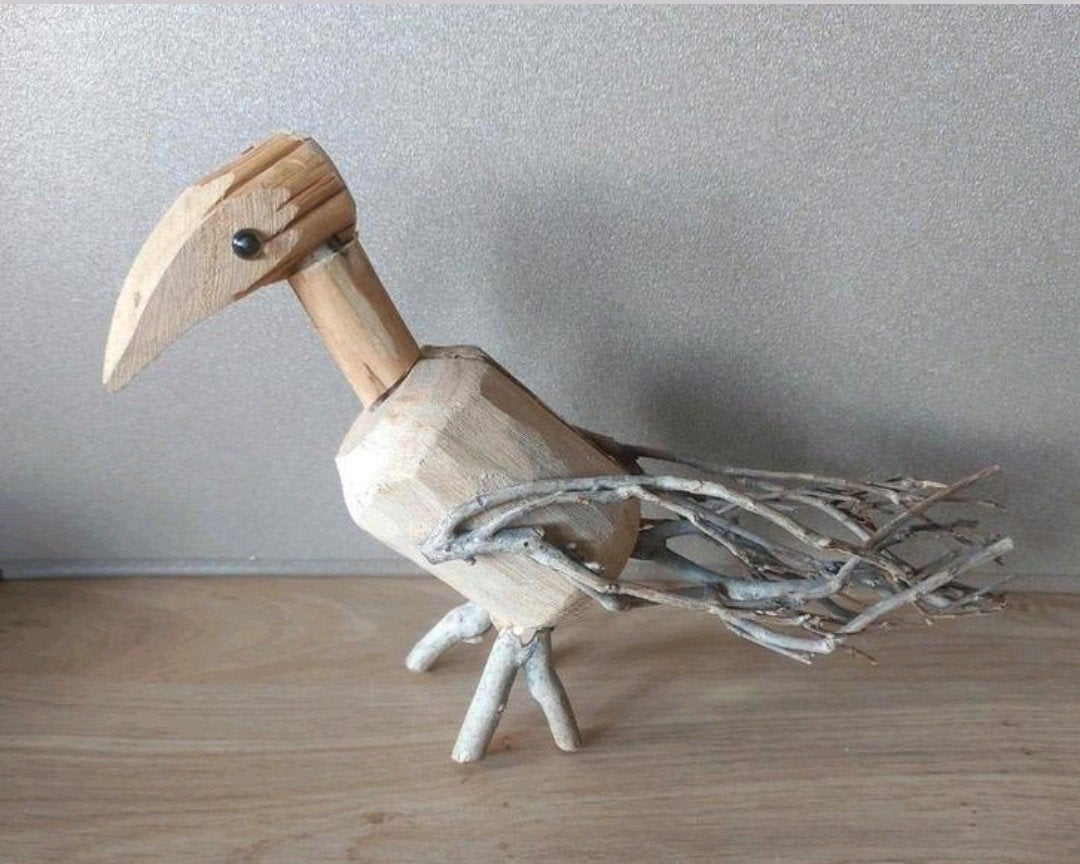 HOUTEN VOGEL*GIER, Ophalen of Verzenden, Zo goed als nieuw, Hout, Landelijk