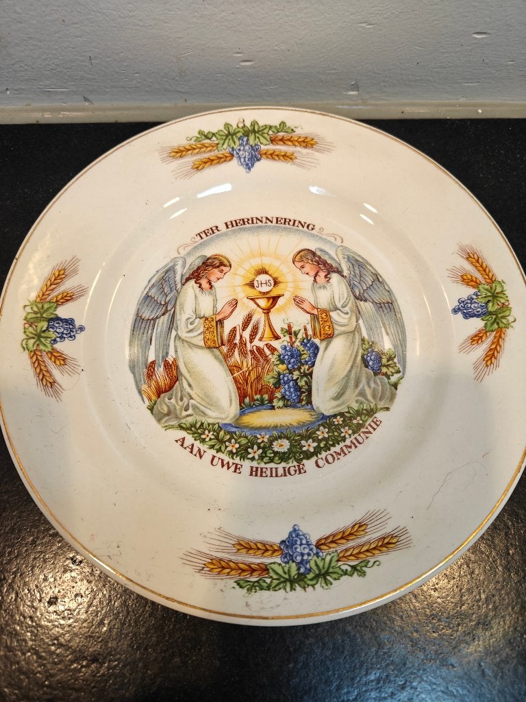 bordje ter herinnering aan heilige communie, Ophalen of Verzenden, Gebruikt, Overige typen, Christendom | Katholiek