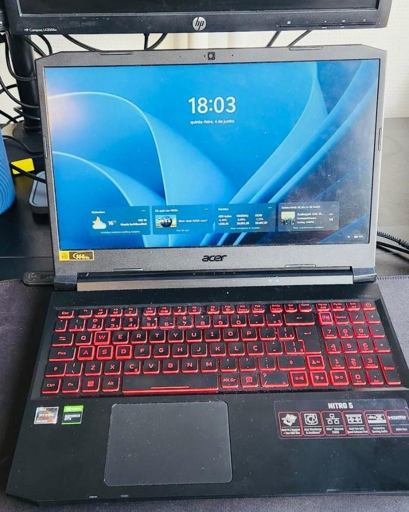 Acer Nitro 5 Gaming Laptop, Computers en Software, Windows Laptops, Ophalen, Ryzen 7, 2 tot 3 Ghz, Zo goed als nieuw