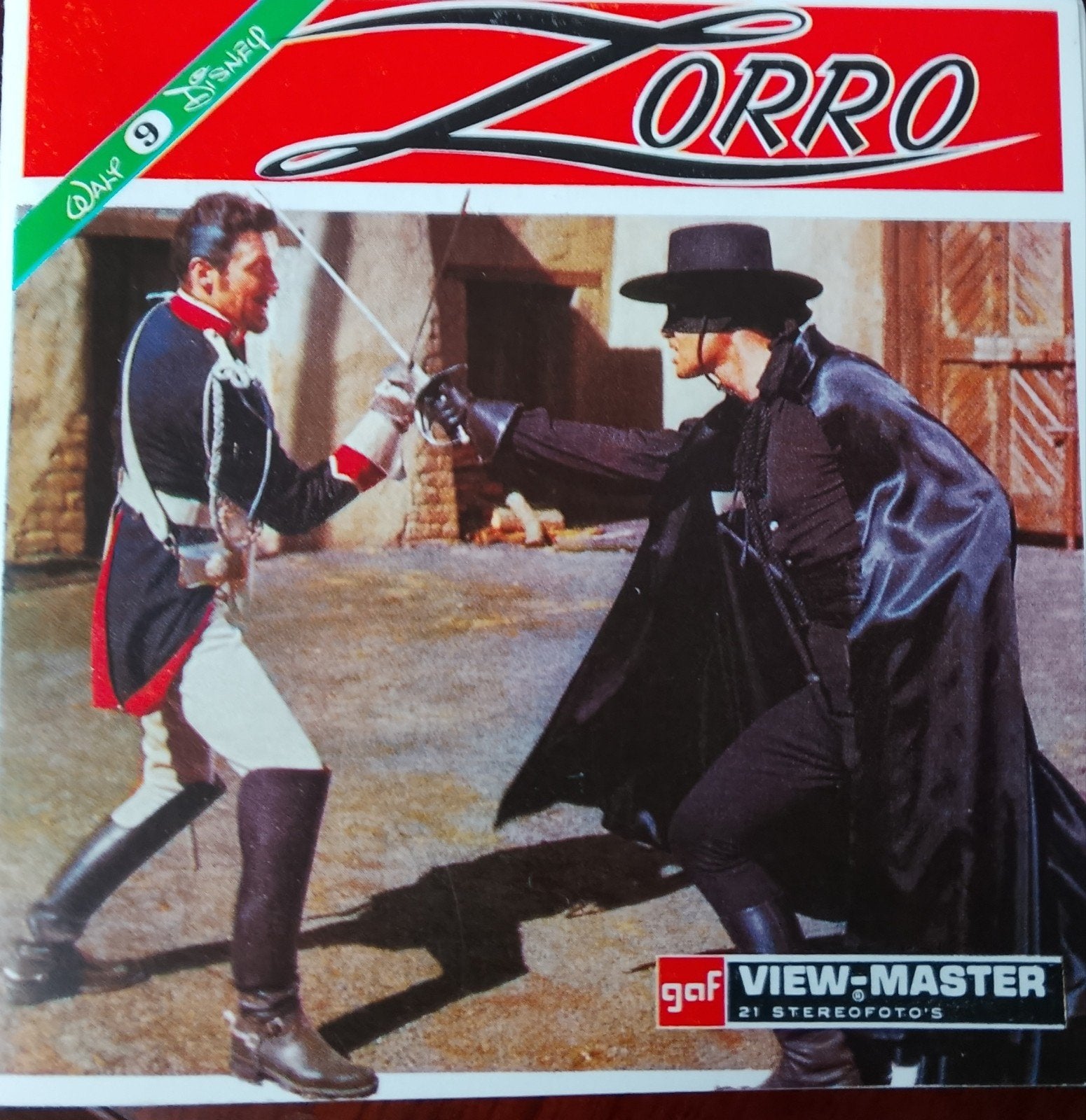 Zorro View-Master (1958) GAF 21 Stereofoto's met boekje, Ophalen of Verzenden, Overige typen