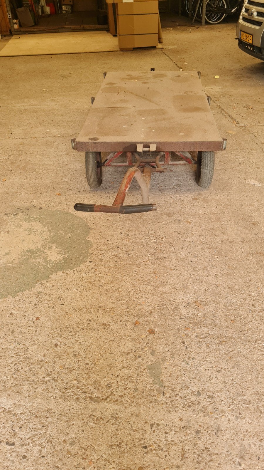 Stevige transportkar / plateauwagen, Ophalen, Gebruikt