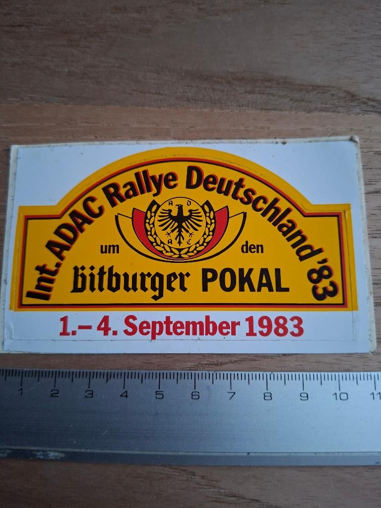 Sticker rallye Duitsland, Verzamelen, Stickers, Ophalen of Verzenden, Zo goed als nieuw, Auto of Motor