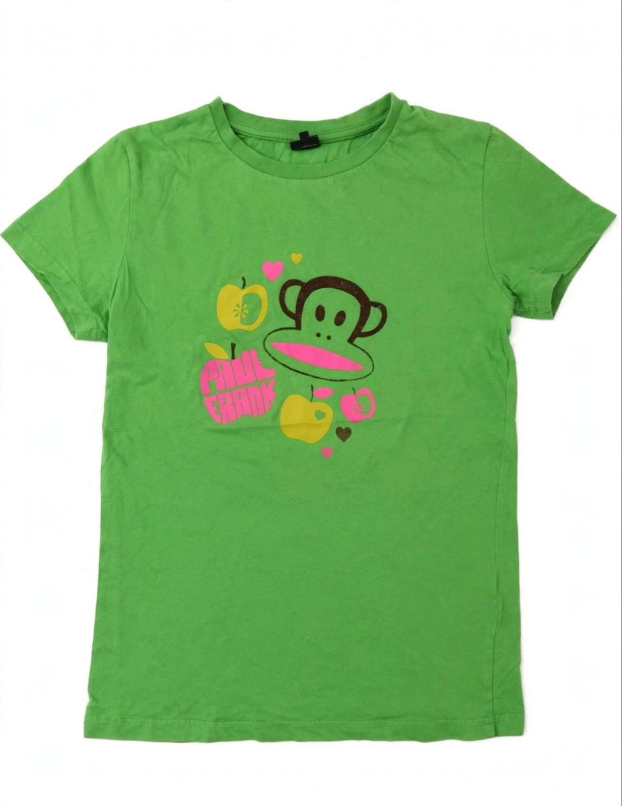 Paul Frank T-shirt groen maat S met aapje print, Ophalen, Korte mouw, Maat 36 (S), Gedragen