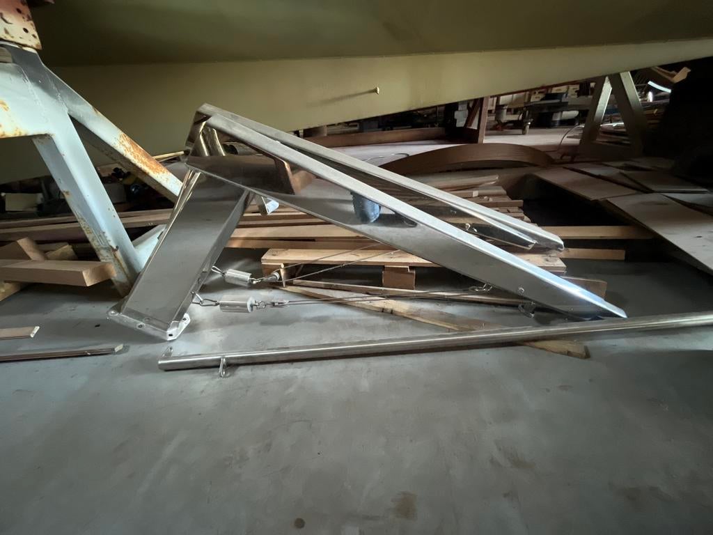 2 x rvs Davits, Ophalen of Verzenden, Zo goed als nieuw