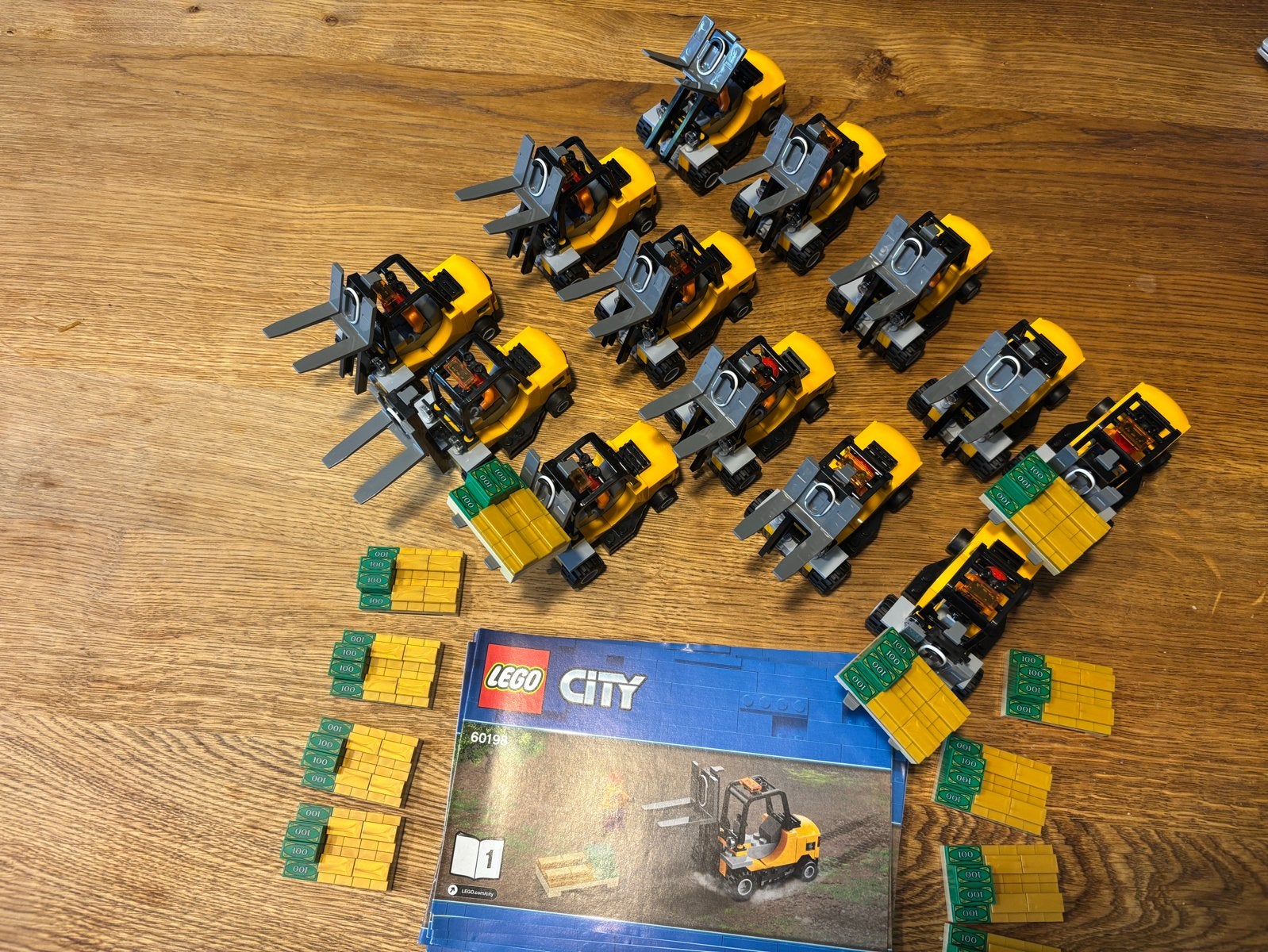 16x Lego City Vorkheftrucks (60198) met instructies, City, Lego, Ophalen of Verzenden, Zo goed als nieuw