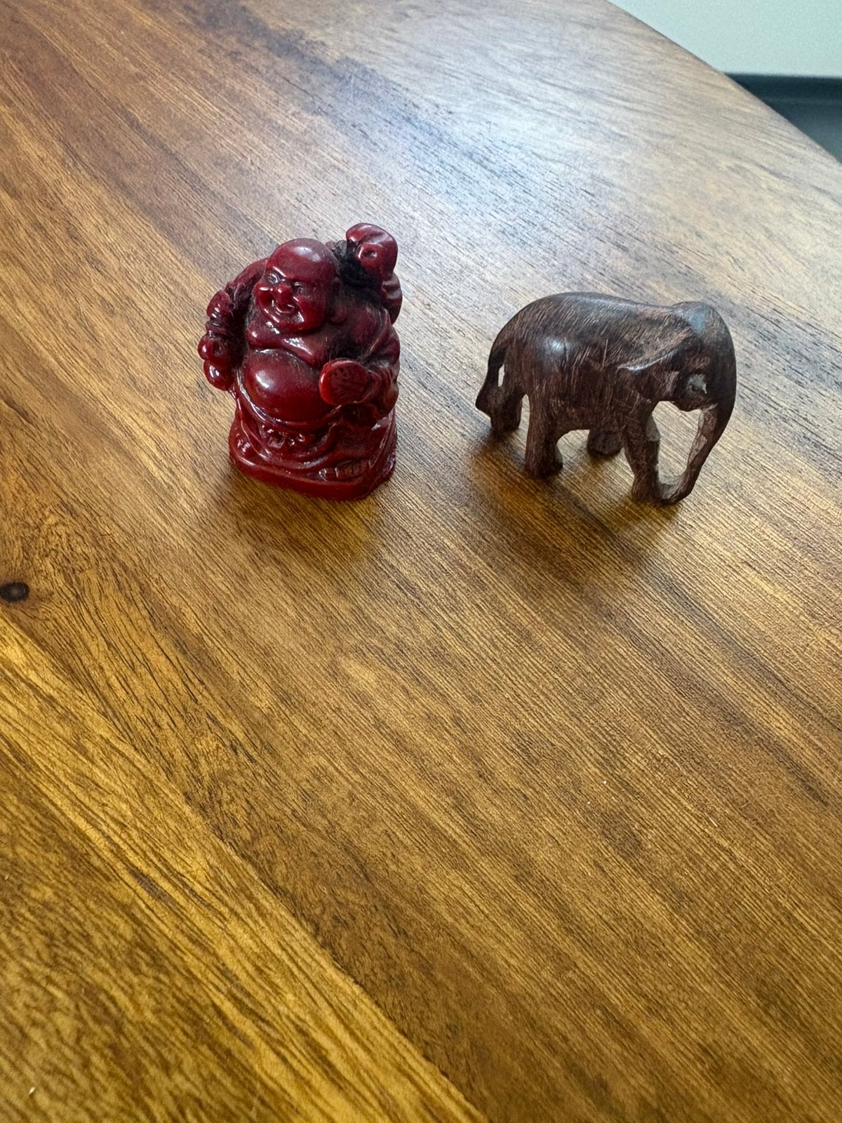 Boeddha (2), Houten Olifantje & Giraffe, Ophalen of Verzenden, Zo goed als nieuw