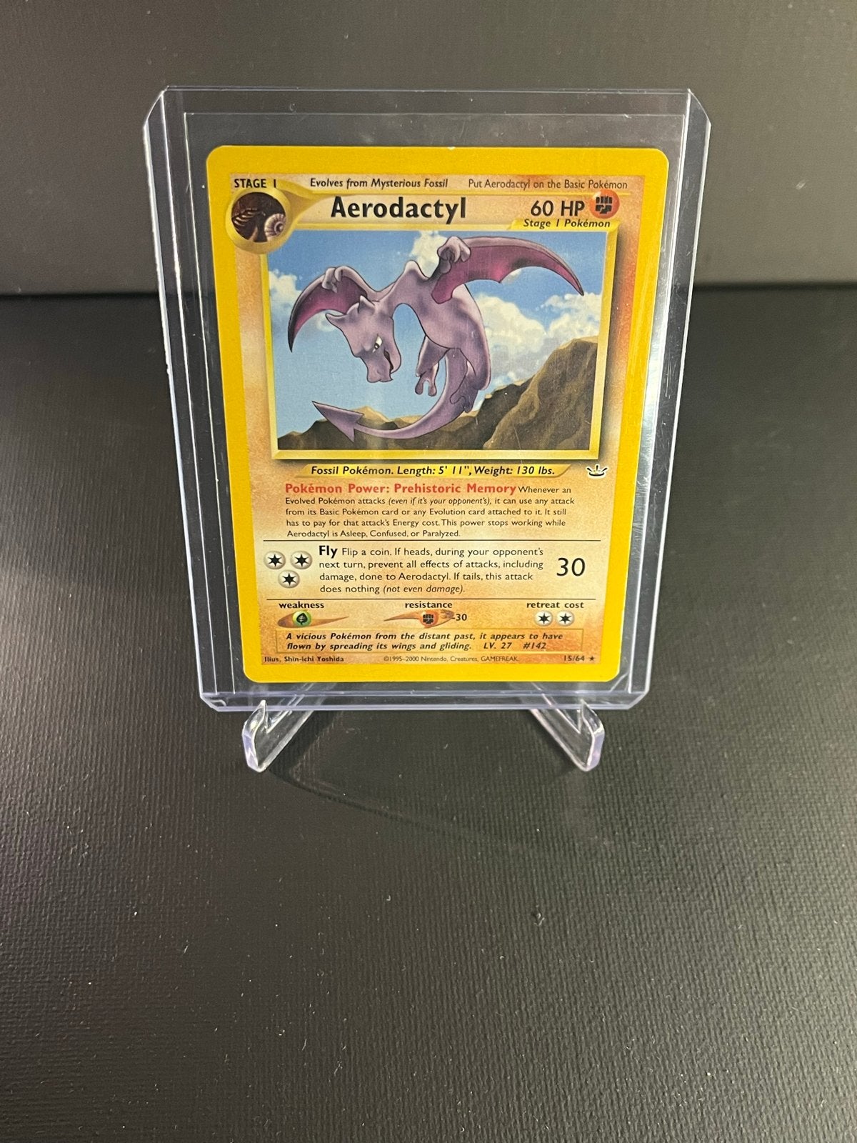 Pokémon Kaart: Aerodactyl Non-Holo, Ophalen of Verzenden, Zo goed als nieuw, Losse kaart