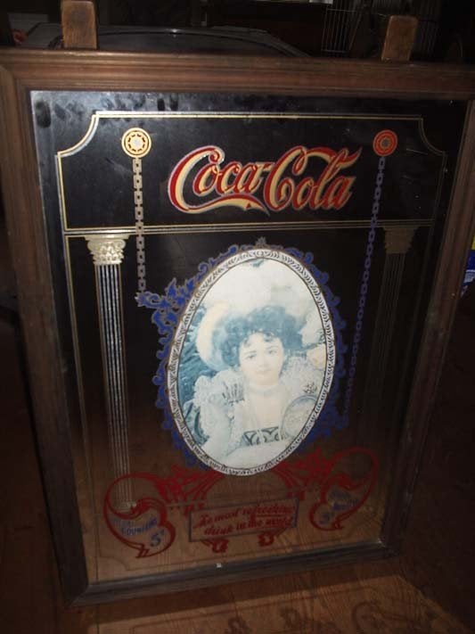 Coca Cola Spiegel - 90 x 63,5 cm, Verzamelen, Ophalen, Gebruikt, Gebruiksvoorwerp