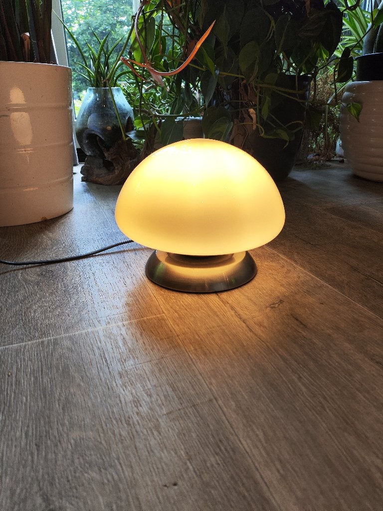 Vintage "Mushroom" Tafellamp – Linhai Junis, Ophalen of Verzenden, Metaal
