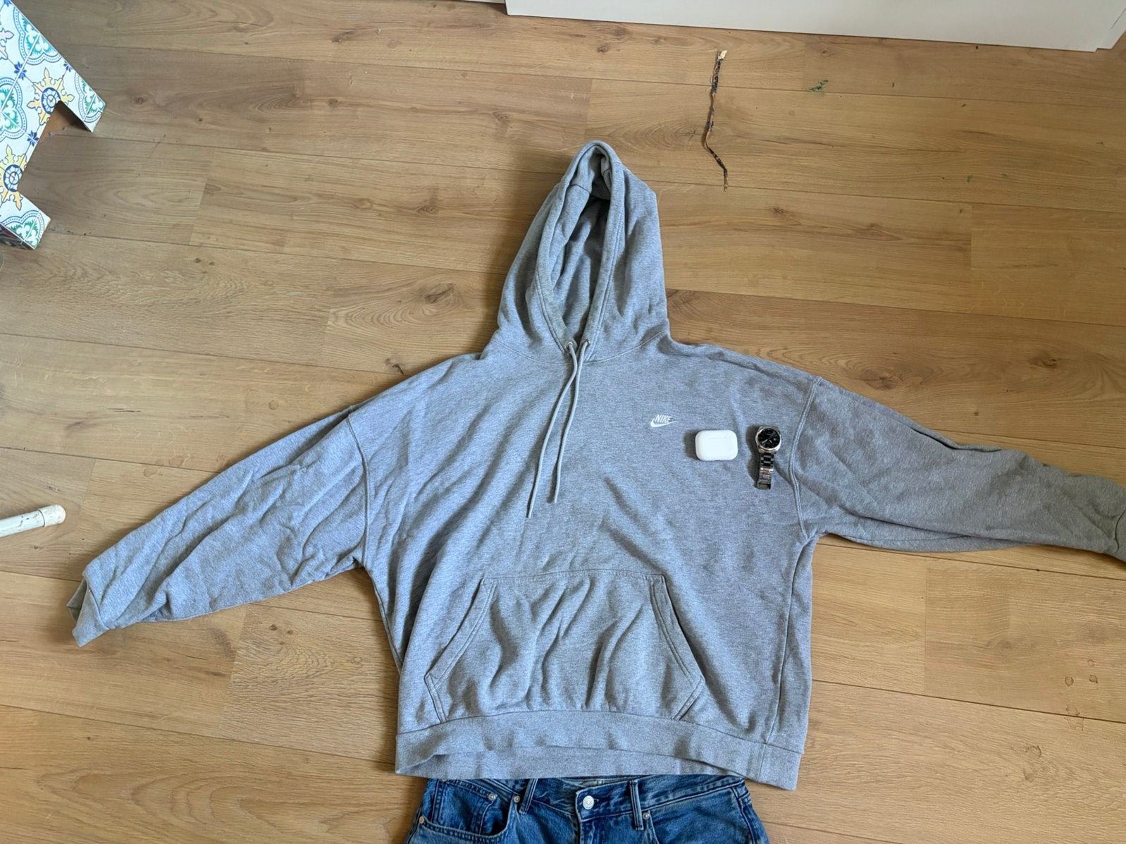 Nike hoodie, Ophalen of Verzenden, Zo goed als nieuw, Maat 48/50 (M), Grijs