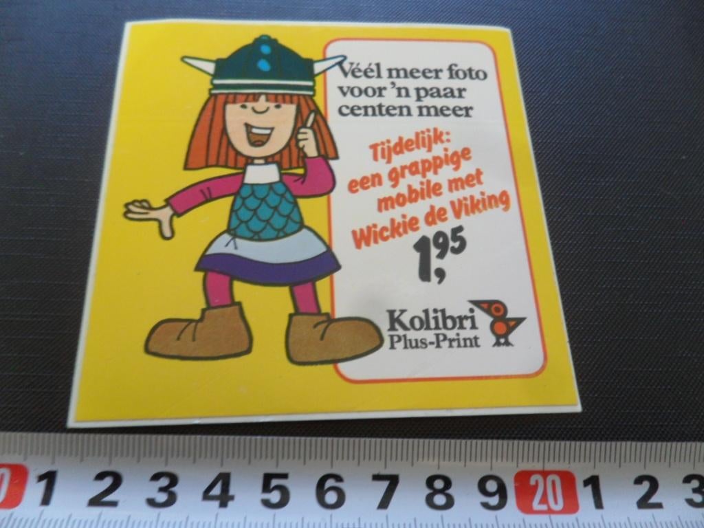 sticker KOLIBRI Plus-Print  Wickie de Viking, Verzamelen, Stickers, Ophalen, Zo goed als nieuw