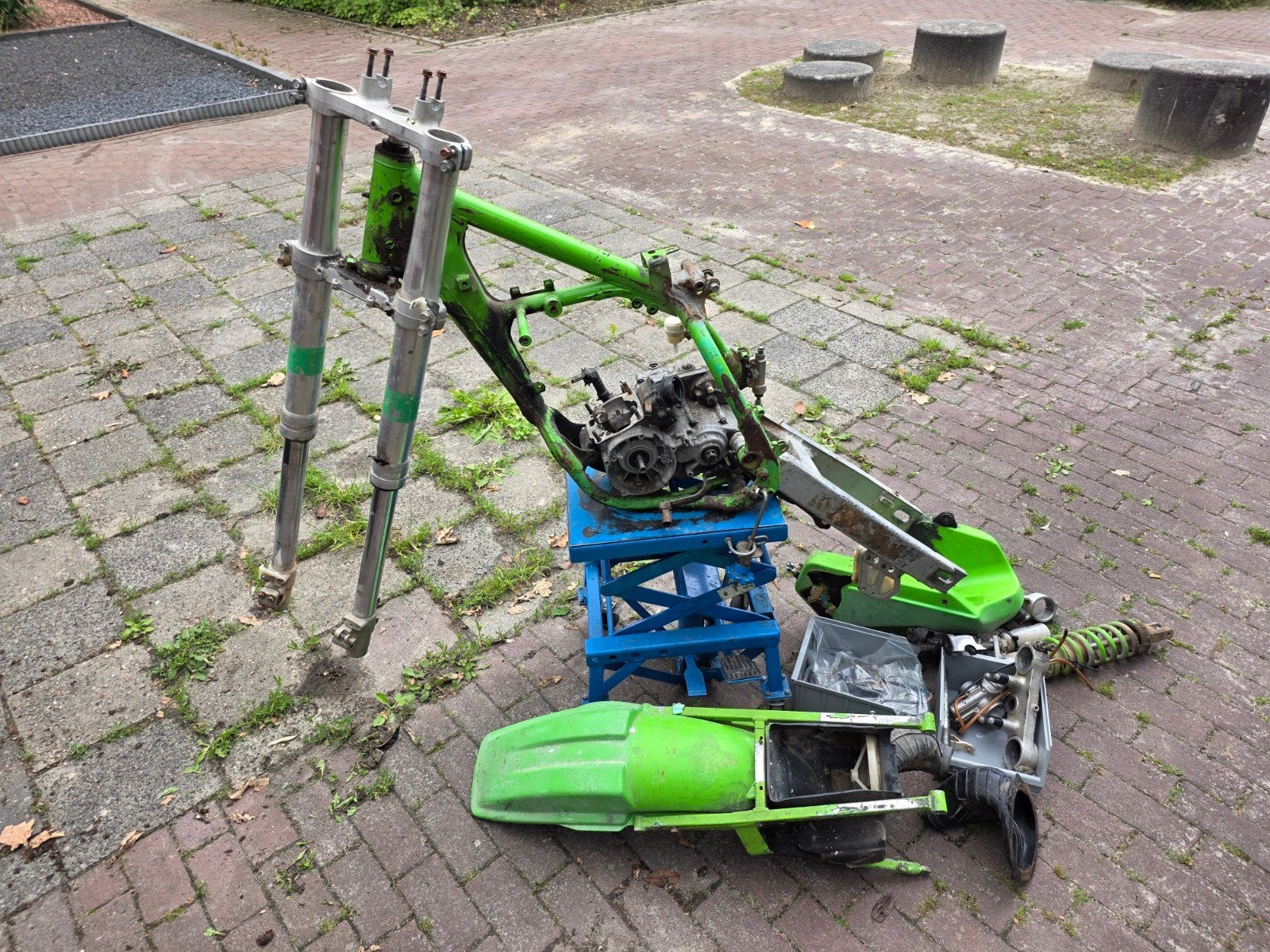 Kawasaki KX 125 1989 onderdelen project, Ophalen of Verzenden