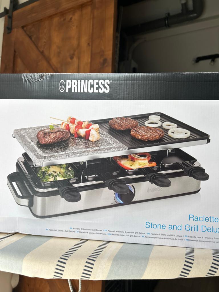 Princess Raclette 8 Stone and Grill Deluxe - Nieuw, Overige typen, Ophalen of Verzenden, Nieuw, Overige merken