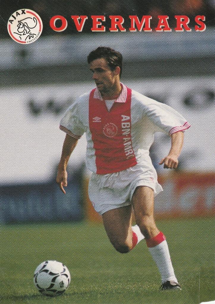 kaart Marc Overmars Ajax (AFC Ajax cards nr 11 96/97), Ophalen of Verzenden, Gebruikt, Ajax, Poster, Plaatje of Sticker