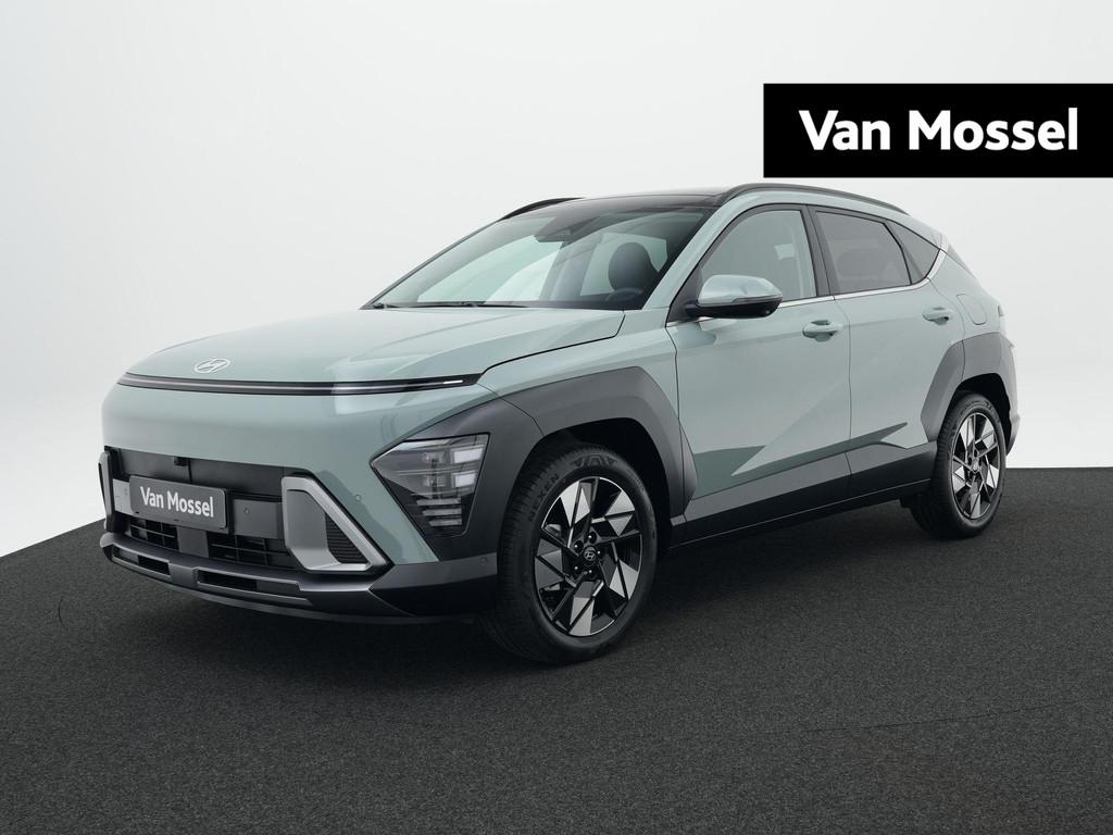 Hyundai Kona 1.6 GDI HEV Premium Sky | Panoramadak | Stoelve, Auto's, Hyundai, 137 pk, Met garantie (alle), Leder, Bedrijf
