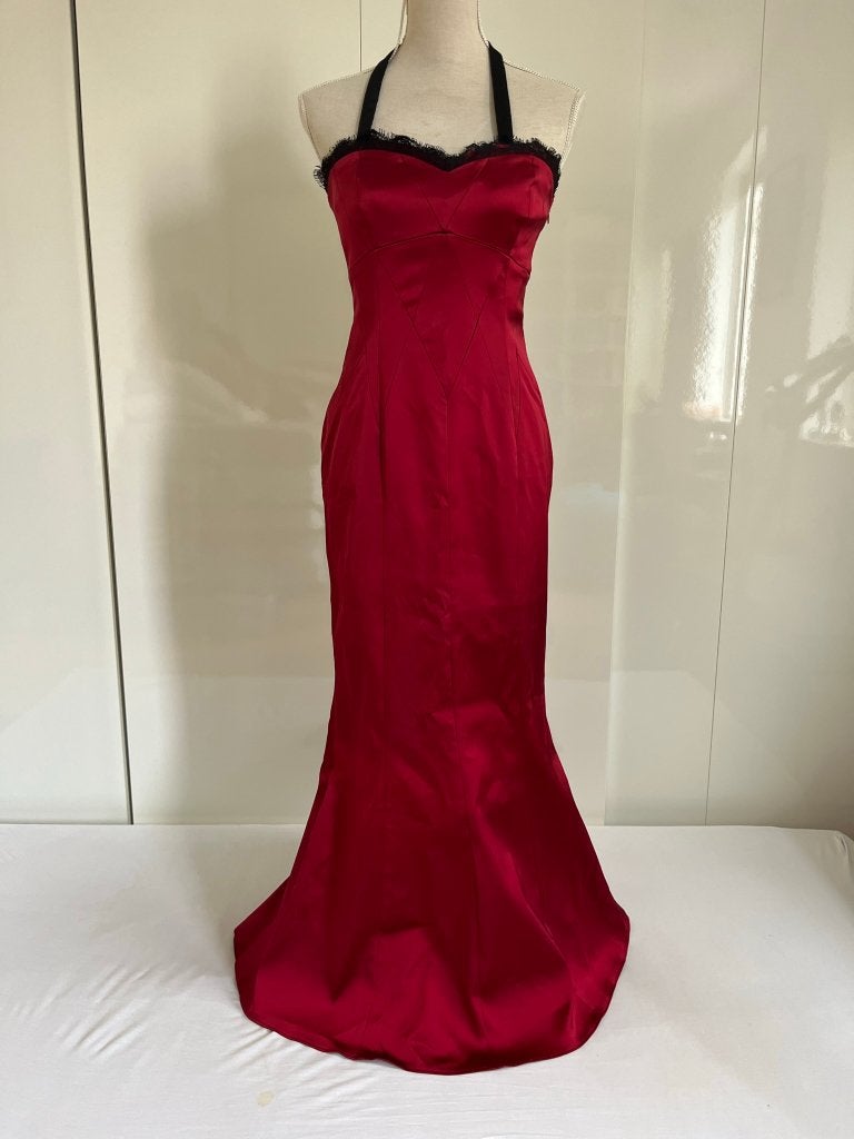 Rode Karen Millen lange jurk galajurk feestjurk UK 12 38 40, Kleding | Dames, Maat 38/40 (M), Karen Millen, Ophalen of Verzenden