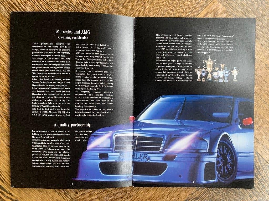 Engelse folder, brochure Mercedes-Benz AMG 1996 nieuw, Nieuw, Mercedes-Benz, Mercedes, Ophalen of Verzenden