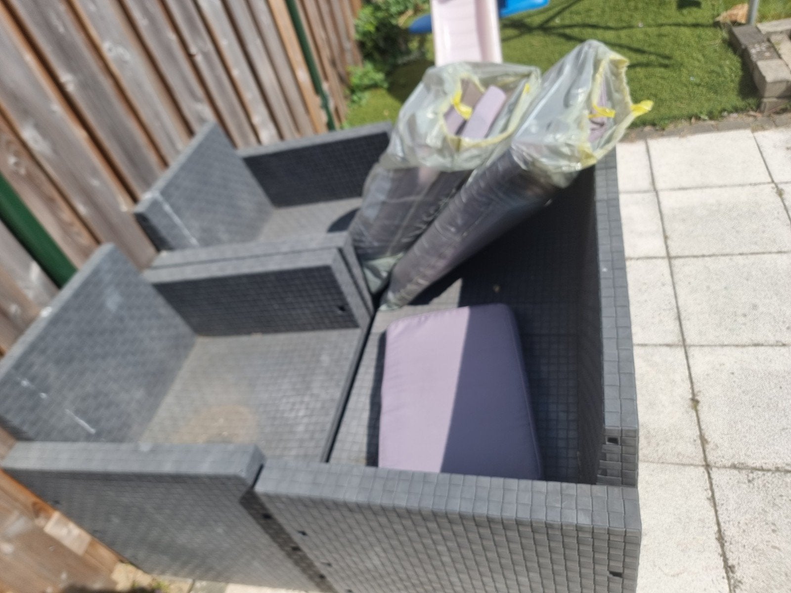 lounge set, Ophalen, Gebruikt, Kunststof, 4 zitplaatsen