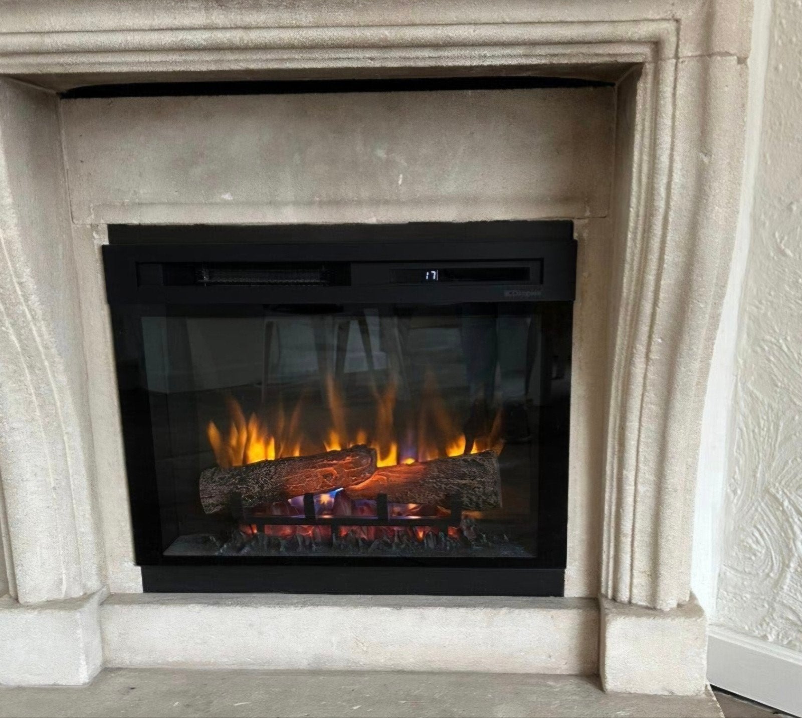 Dimplex elektrische haard met afstandsbediening, Huis en Inrichting, Ophalen, Zo goed als nieuw, Inbouwhaard, Elektrische haard